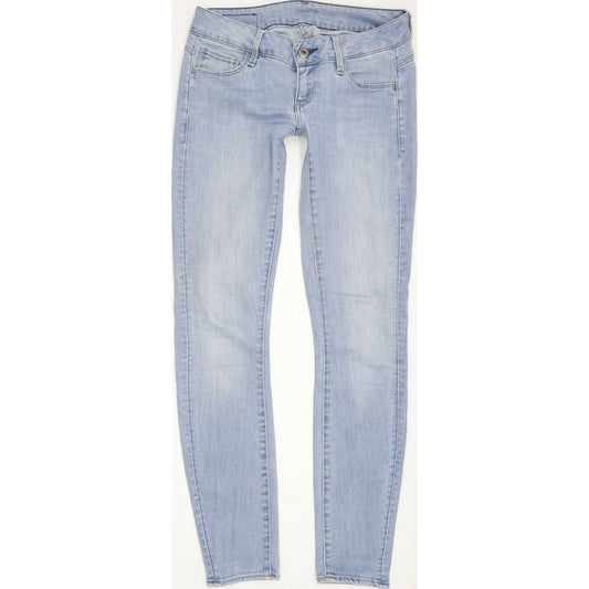 G-Star 3301 Deconst Low Women Blue Skinny Slim Stretch Jeans W24 L29