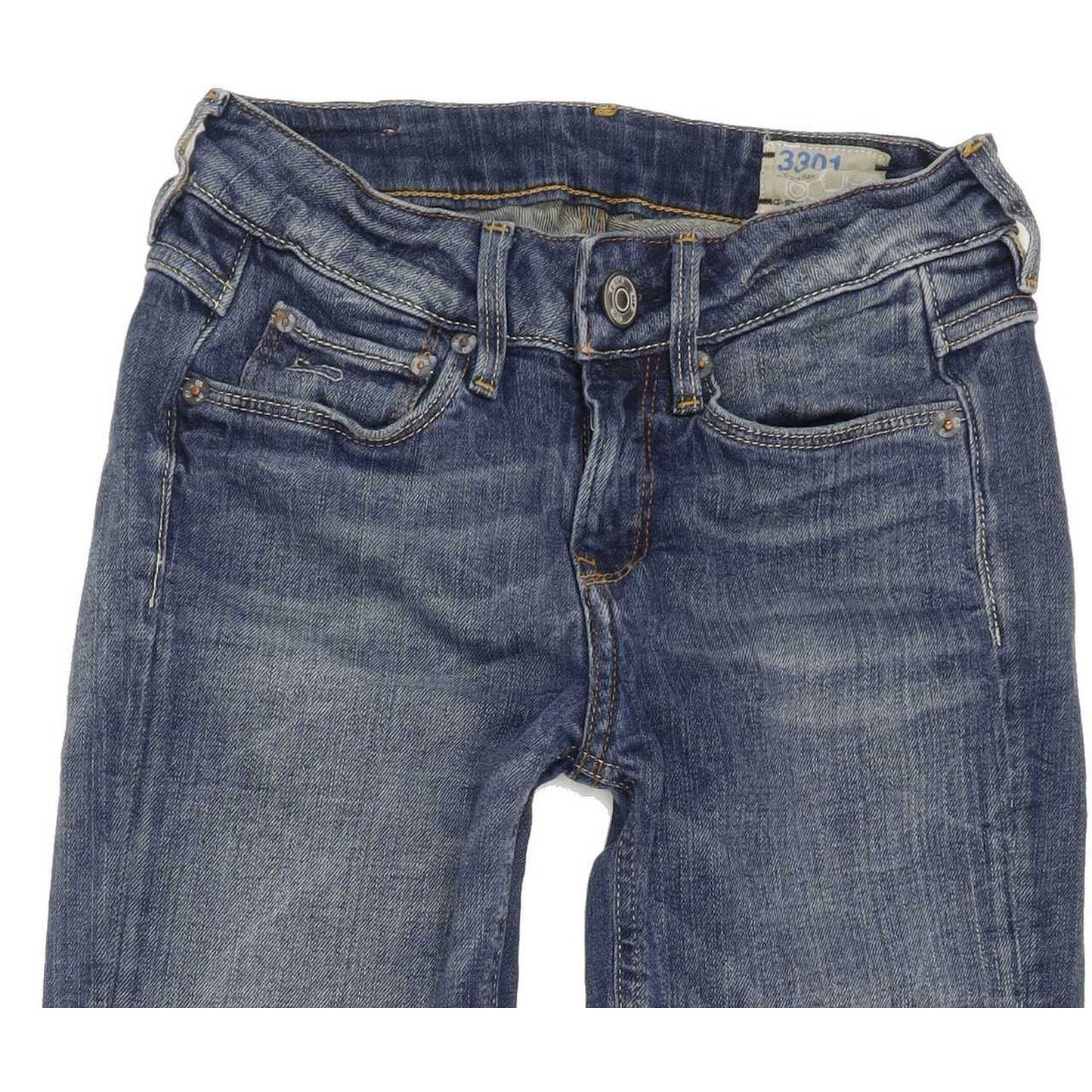 G-Star 3301 Contour Women Blue Skinny Slim Stretch Jeans W24 L27