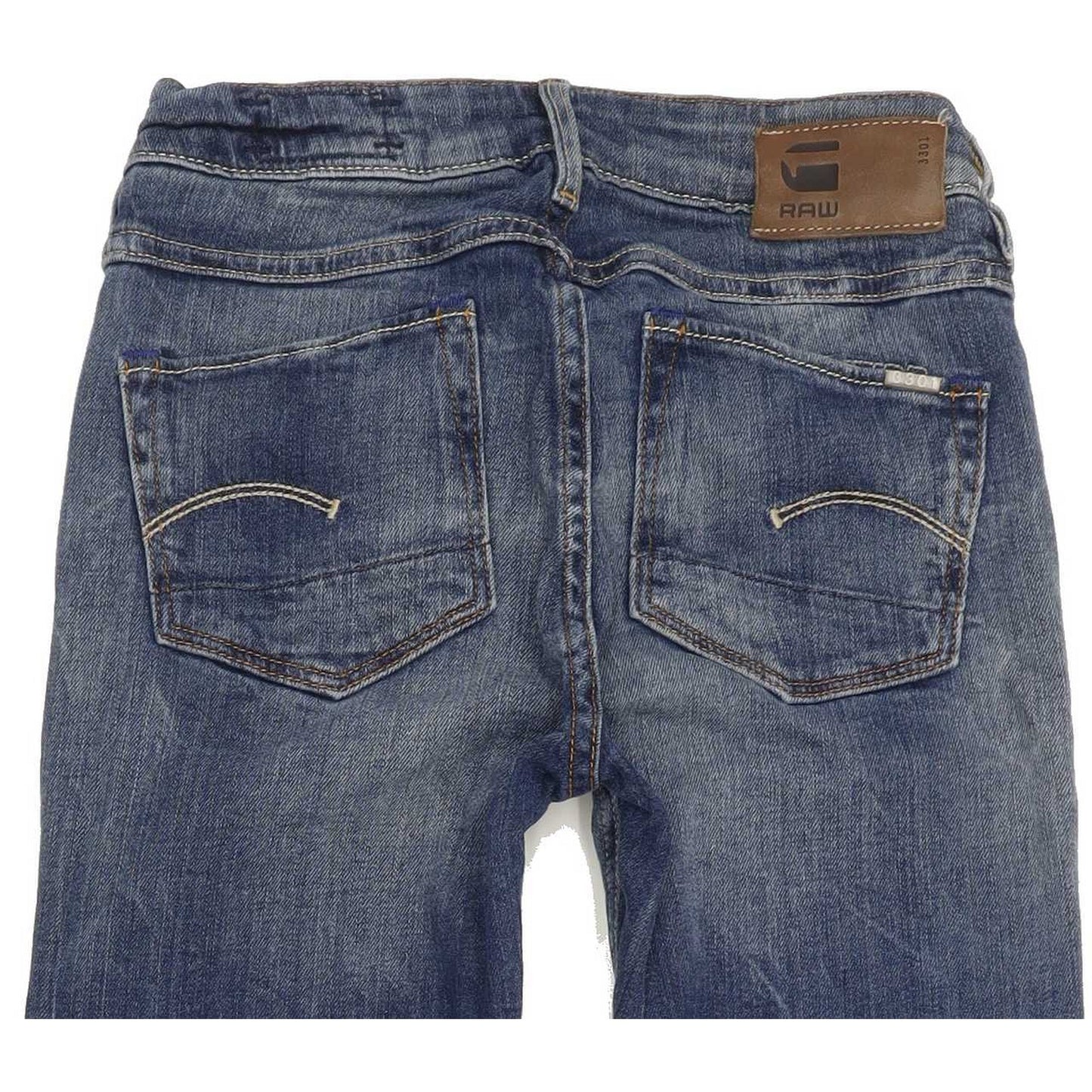 G-Star 3301 Contour Women Blue Skinny Slim Stretch Jeans W24 L27