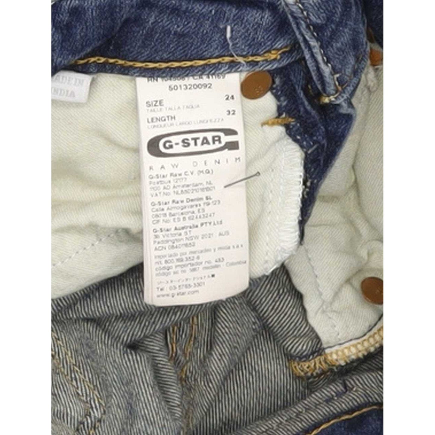 G-Star 3301 Contour Women Blue Skinny Slim Stretch Jeans W24 L27