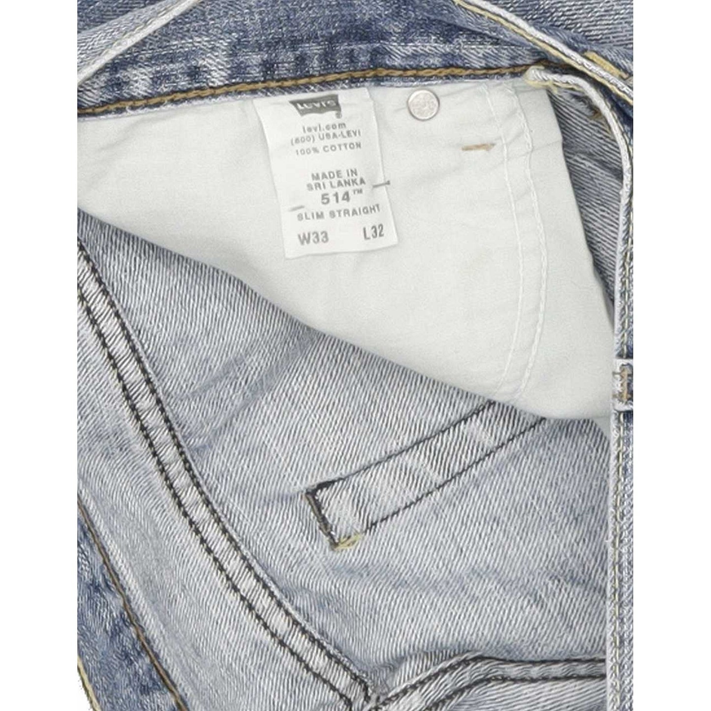 Levi's 514 Men Blue Straight Slim Jeans W33 L33