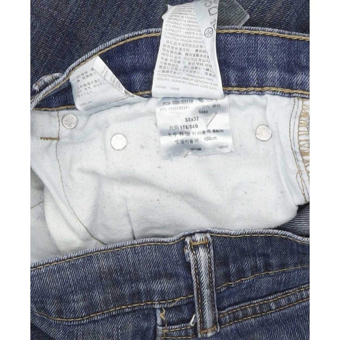 Levi's 505 Men Blue Straight Regular Stretch Jeans W33 L31
