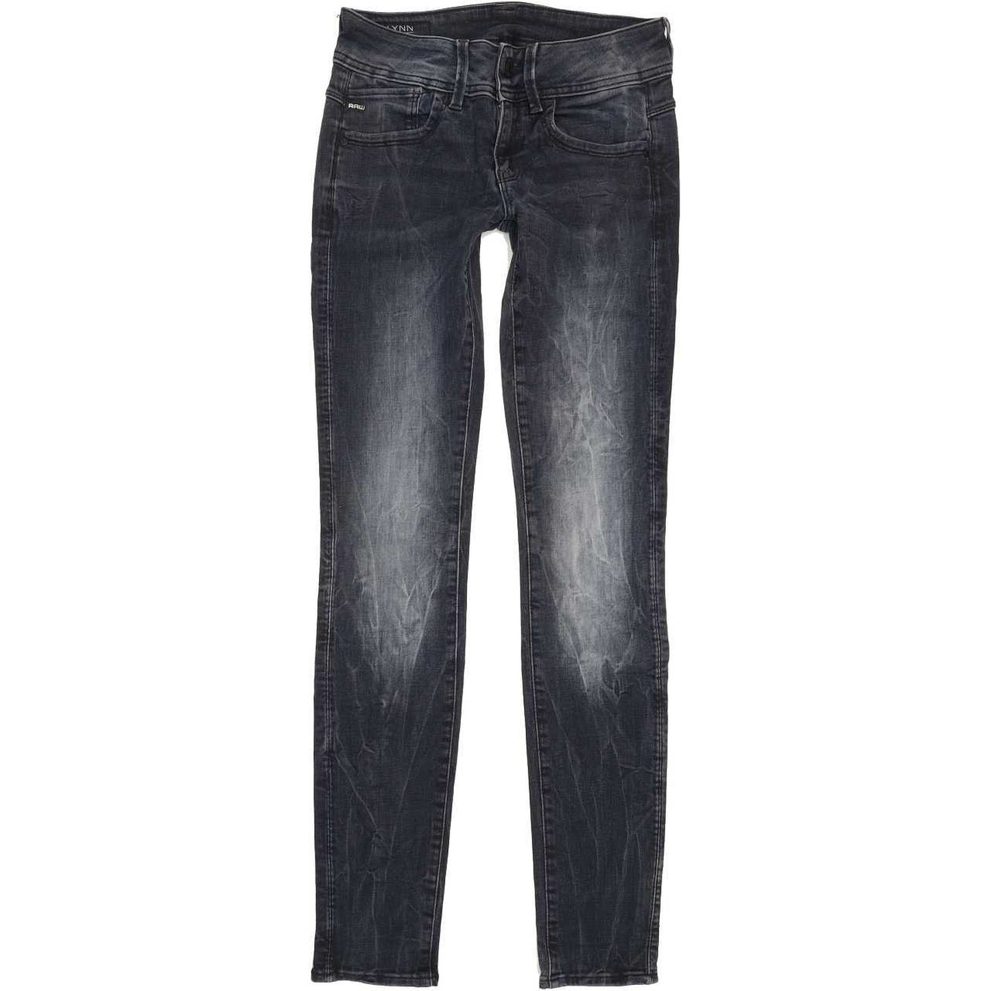 G-Star Lynn Mid Women Blue Skinny Slim Stretch Jeans W25 L30