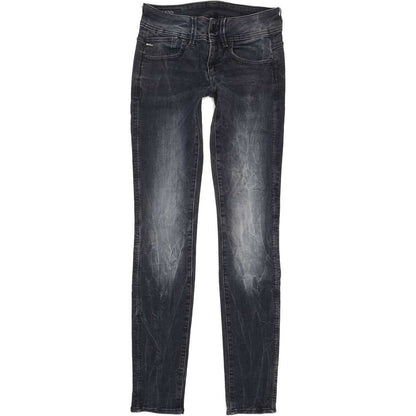 G-Star Lynn Mid Women Blue Skinny Slim Stretch Jeans W25 L30