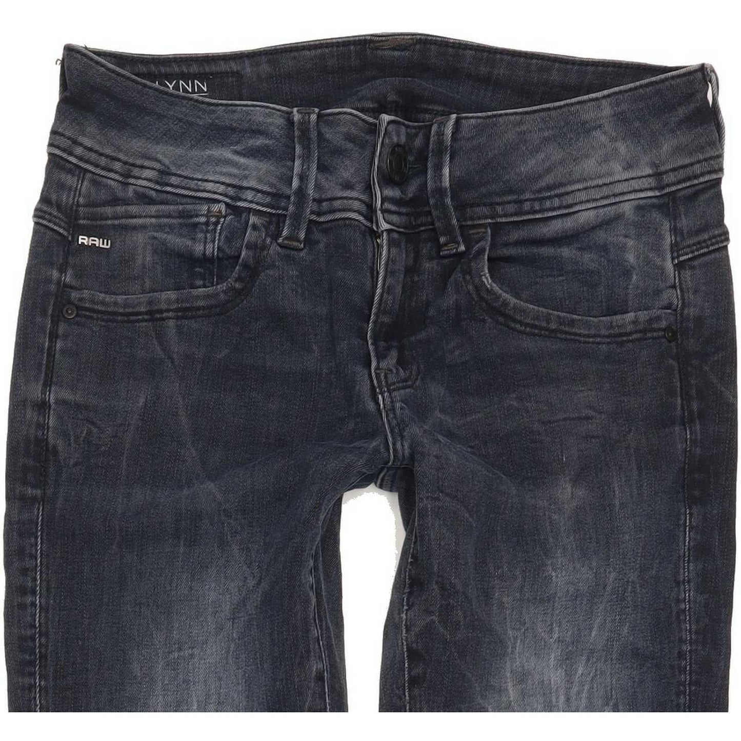 G-Star Lynn Mid Women Blue Skinny Slim Stretch Jeans W25 L30