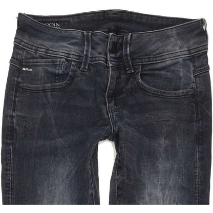 G-Star Lynn Mid Women Blue Skinny Slim Stretch Jeans W25 L30