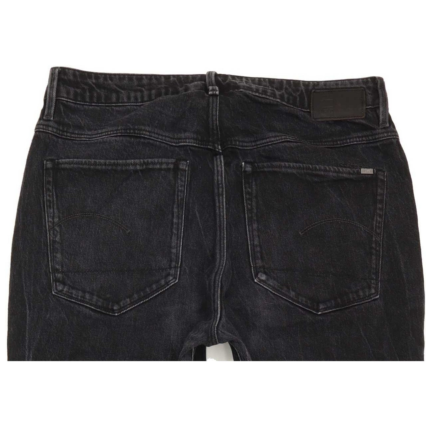 G-Star 3301 High Rise 90's Ankle Black Straight Stretch Jeans High Waisted W32 L30