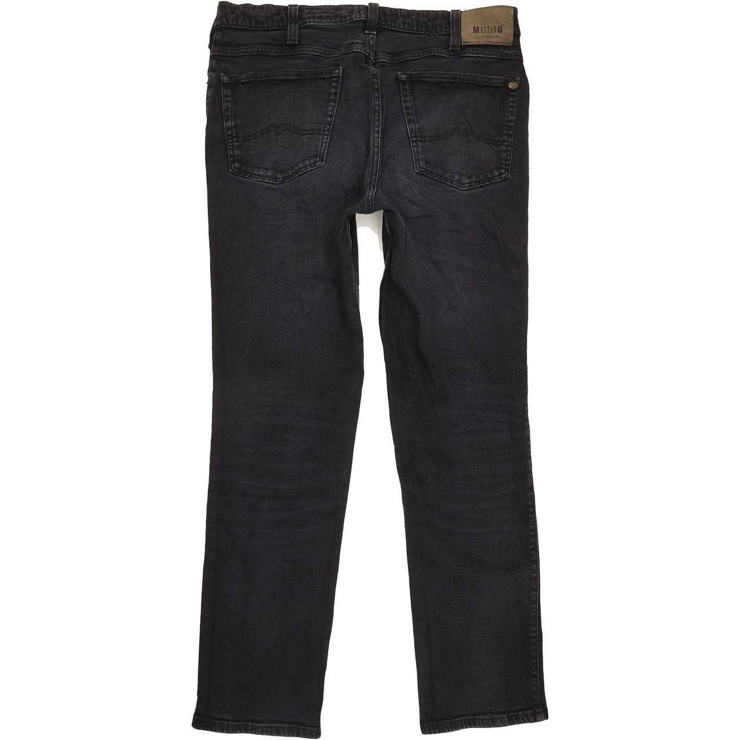 Mustang Tramper Men Black Straight Regular Stretch Jeans W38 L31