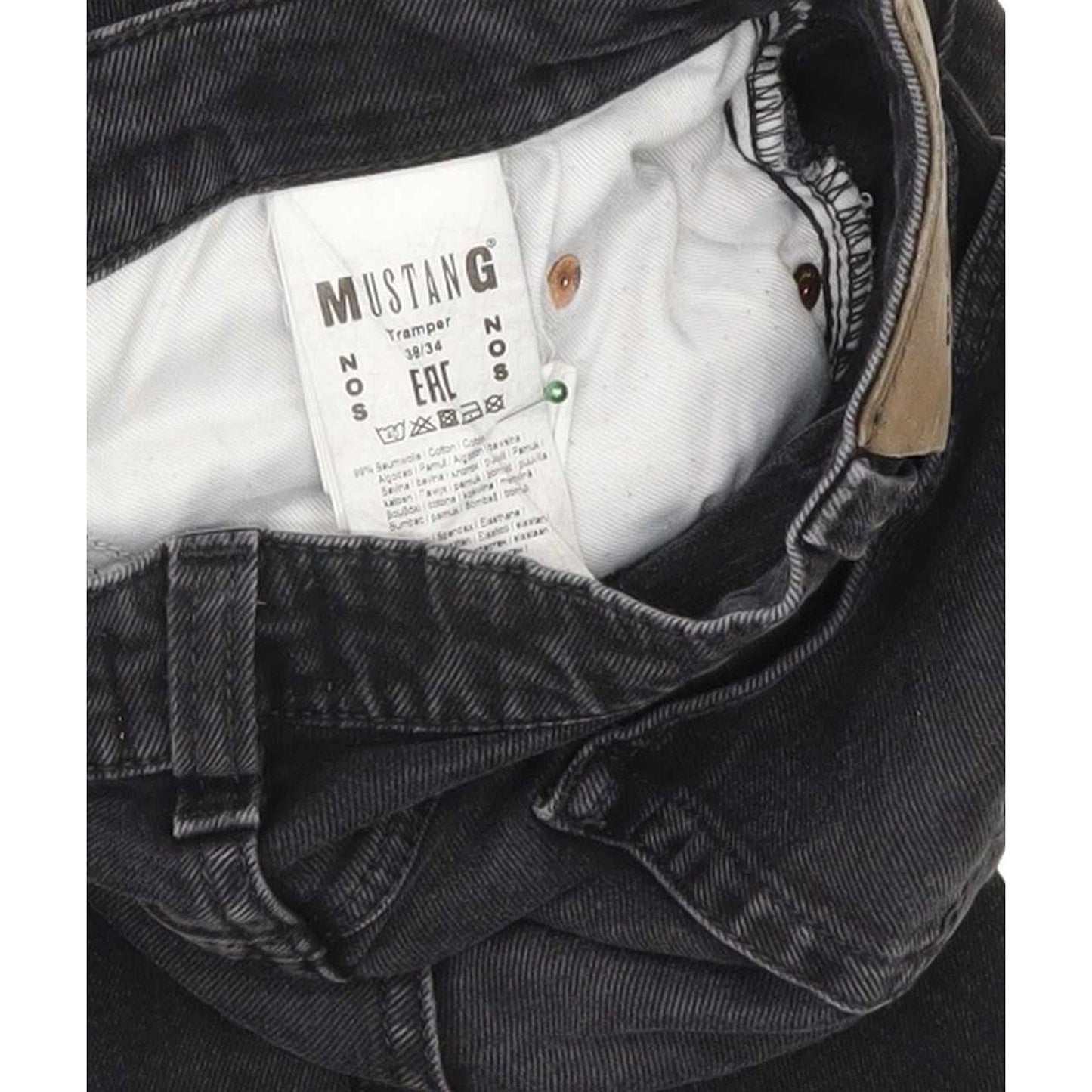 Mustang Tramper Men Black Straight Regular Stretch Jeans W38 L31
