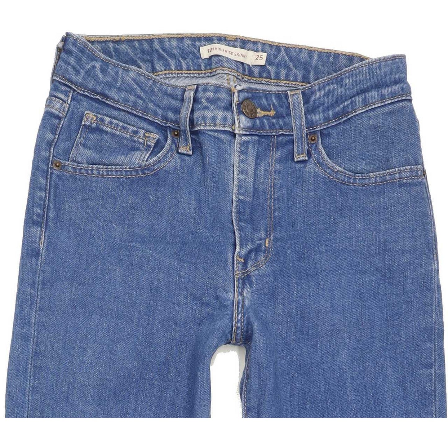 Levi's 721 High Rise Women Blue Skinny Slim Stretch Jeans W25 L29