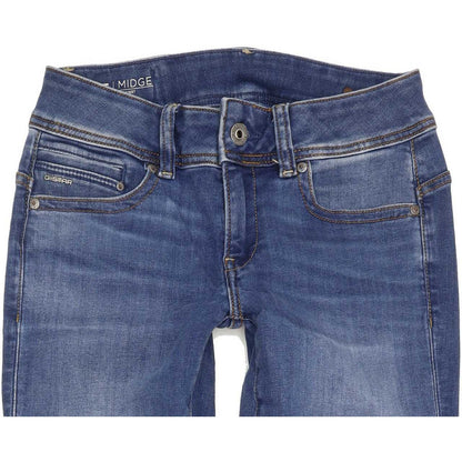 G-Star Midge Women Blue Straight Slim Stretch Jeans W29 L30