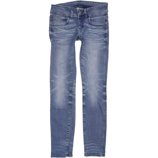 G-Star Lynn Mid Women Blue Skinny Slim Stretch Jeans W28 L30