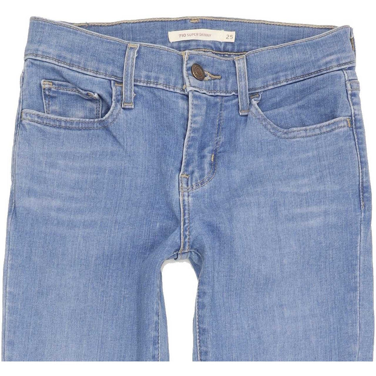 Levi's 710 Super Women Blue Skinny Slim Stretch Jeans W25 L28