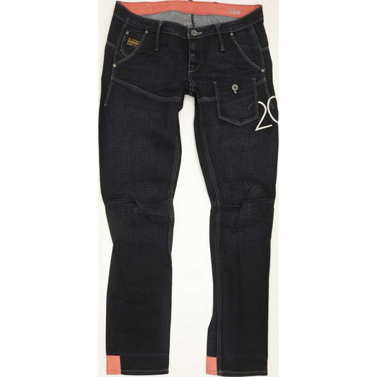 G-Star Odeon Vintage 5620 Women Blue Tapered Slim Jeans W28 L29