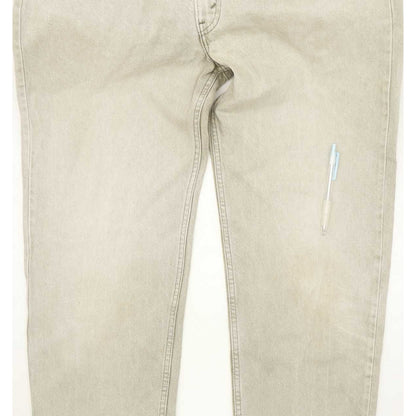 Levi's 550 Made in USA Men Beige Tapered Relaxed Jeans W36 L34