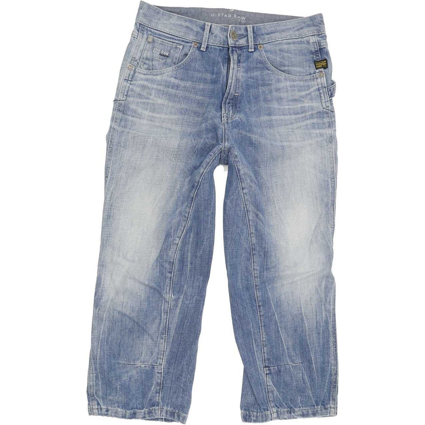 G-Star Sen Blue Straight Loose Cropped Jeans High Waisted W27 L32