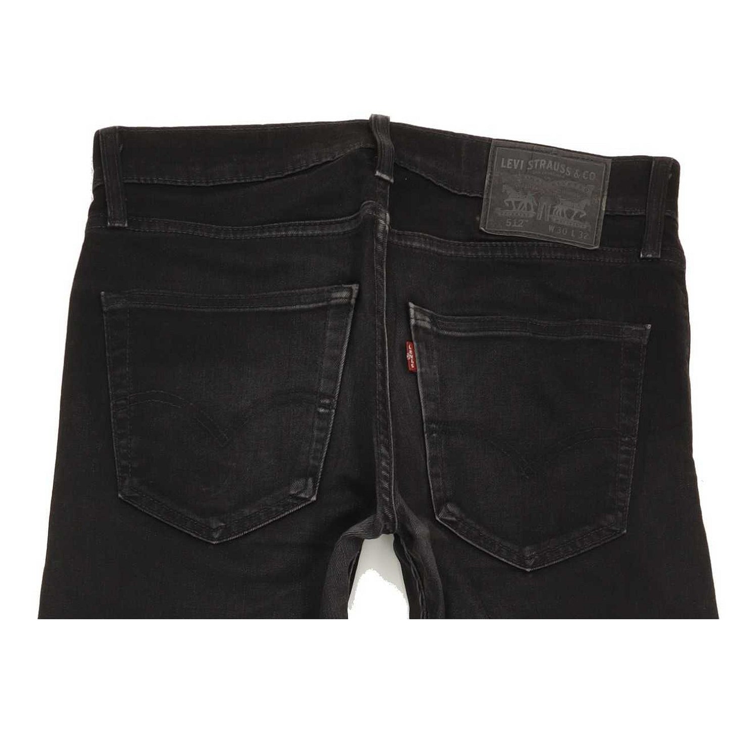 Levi's 512 Men Black Tapered Slim Stretch Jeans W30 L31