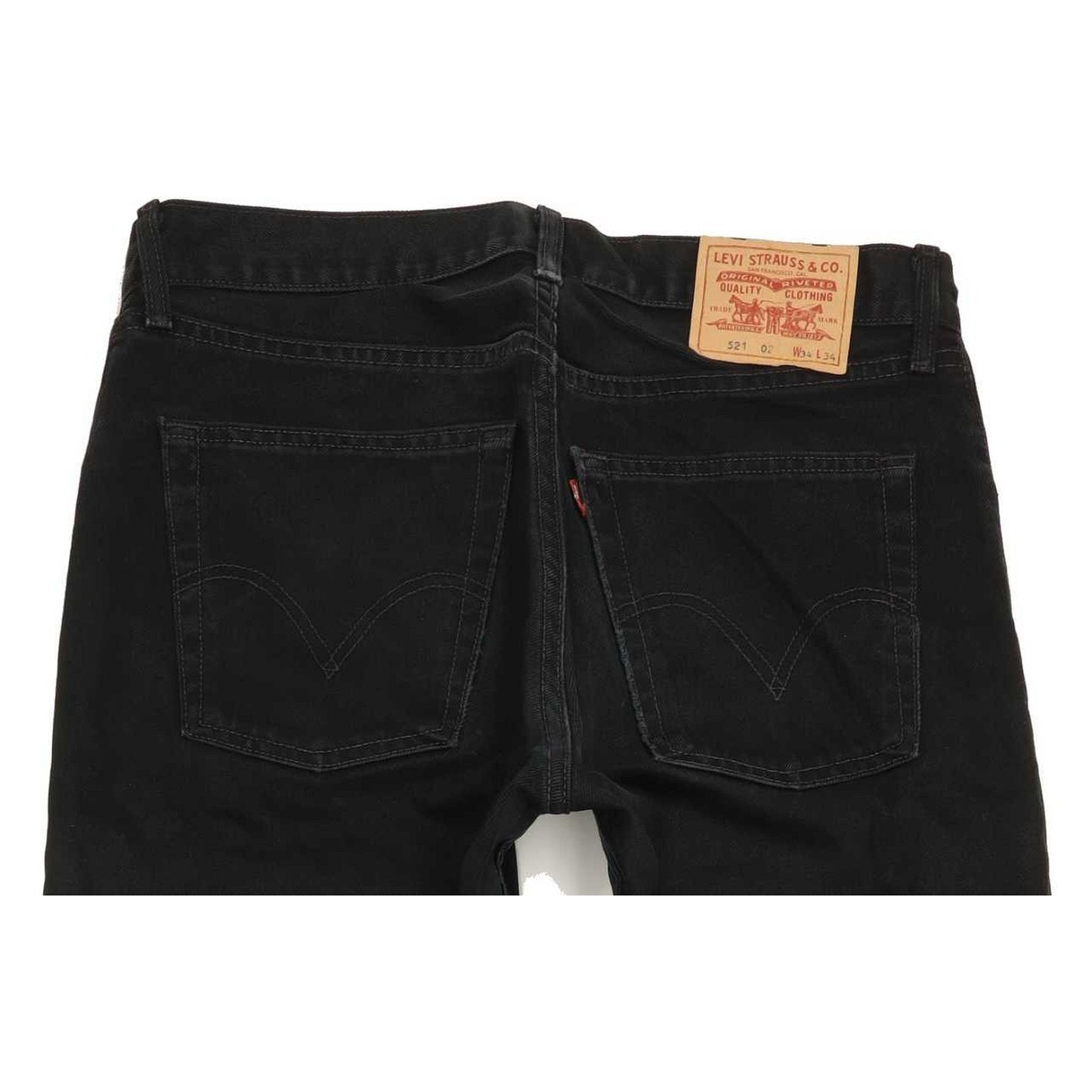 Levi's 521 Men Black Straight Regular Jeans W34 L34