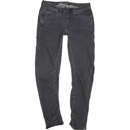 G-Star Arc 3D Btn Women Grey Tapered Slim Boyfriend Stretch Jeans W27 L32