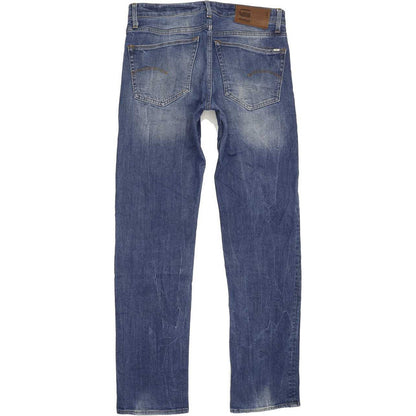 G-Star 3301 Men Blue Straight Slim Stretch Jeans W30 L33