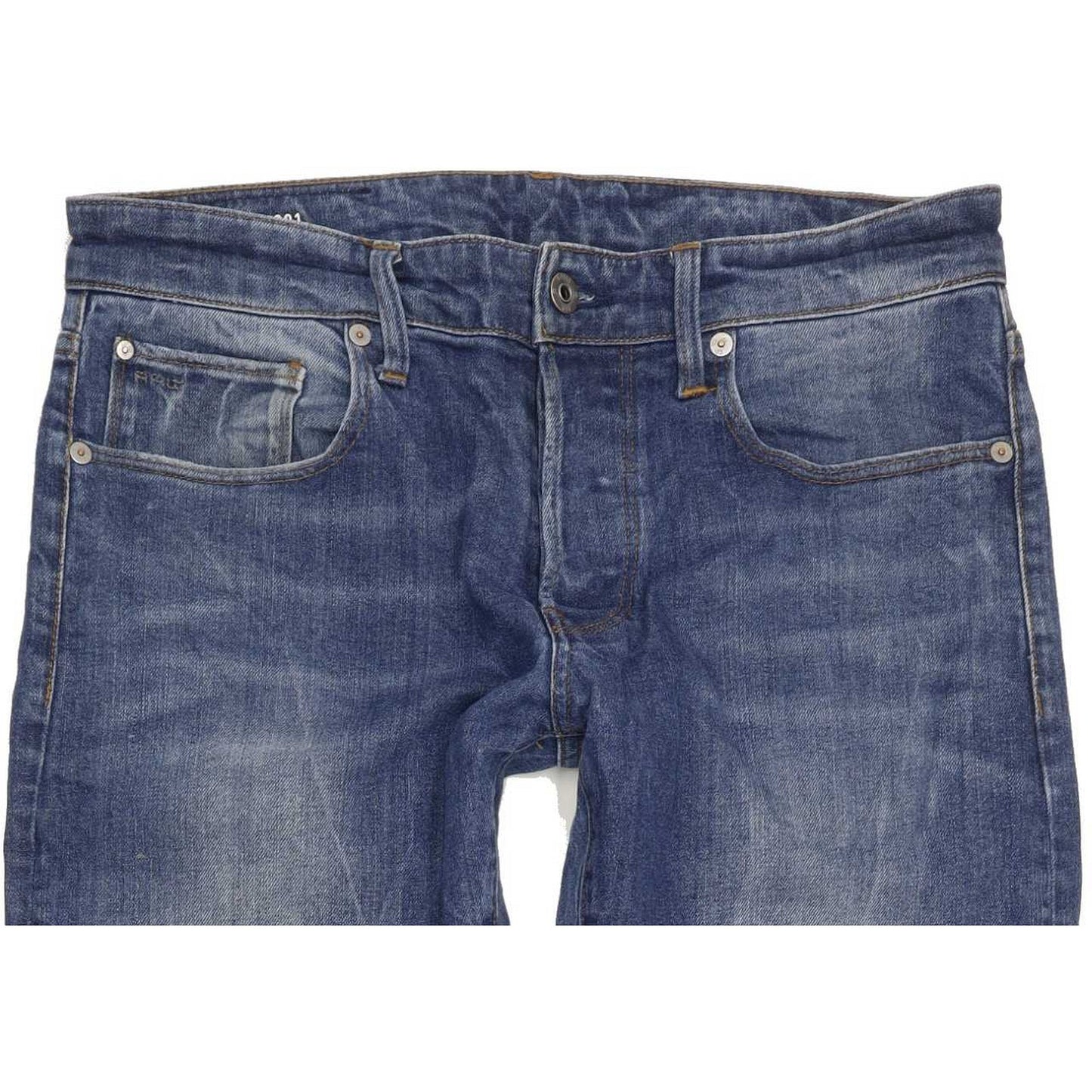 G-Star 3301 Men Blue Straight Slim Stretch Jeans W30 L33