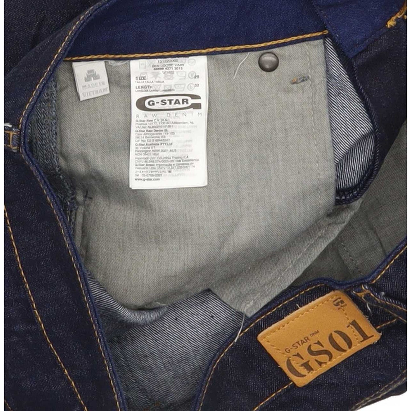 G-Star Sen Blue Straight Loose Cropped Jeans High Waisted W26 L32