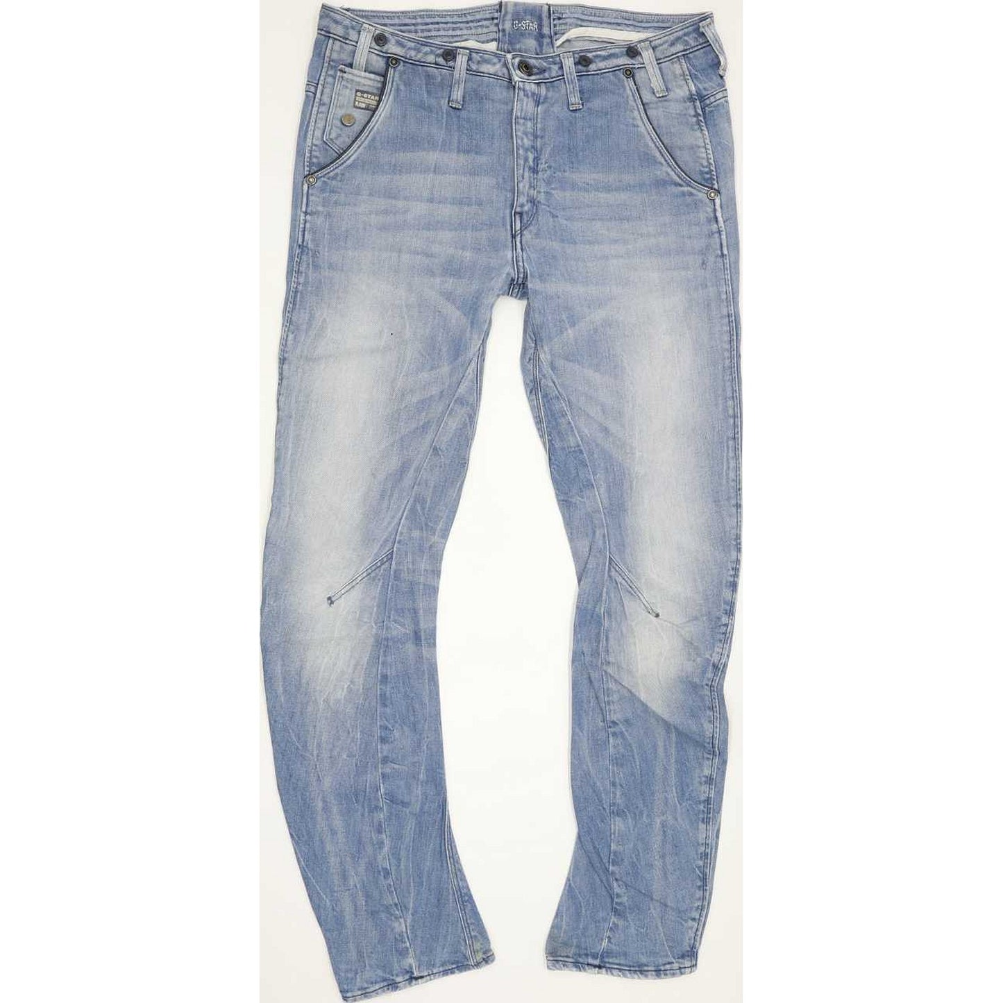 G-Star Arc Navy 3D Women Blue Tapered Loose Stretch Jeans W27 L32