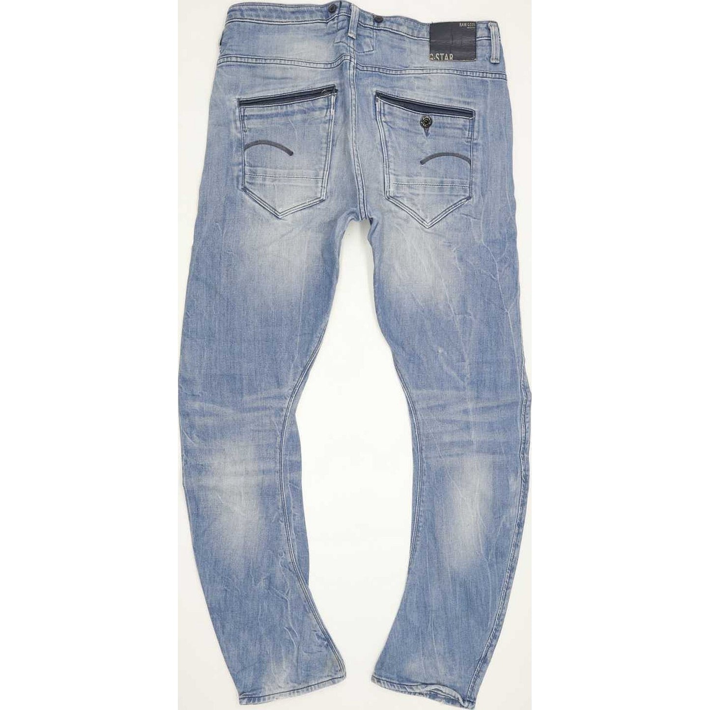 G-Star Arc Navy 3D Women Blue Tapered Loose Stretch Jeans W27 L32