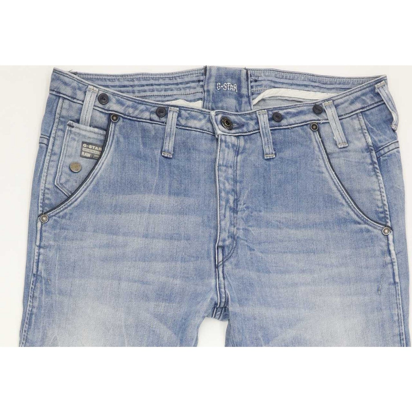 G-Star Arc Navy 3D Women Blue Tapered Loose Stretch Jeans W27 L32