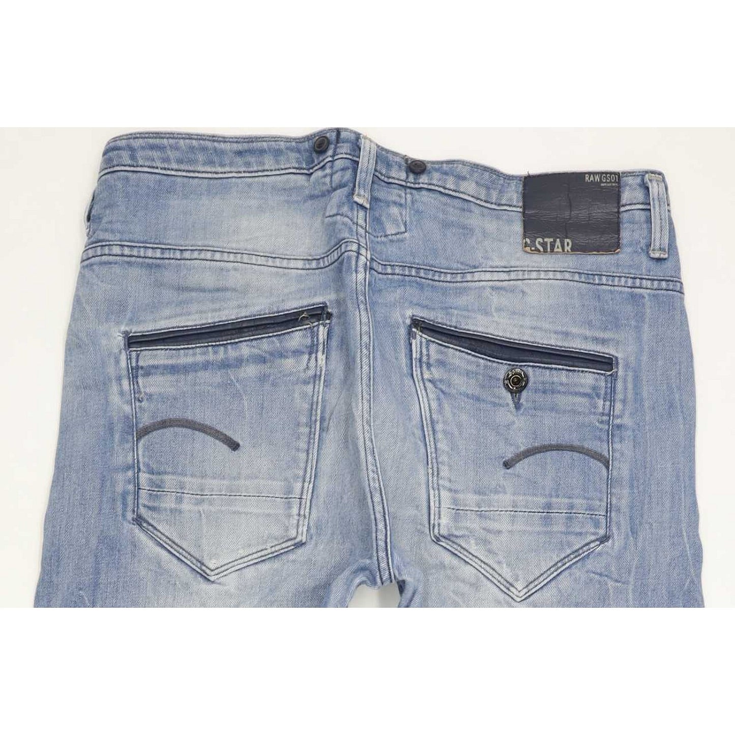 G-Star Arc Navy 3D Women Blue Tapered Loose Stretch Jeans W27 L32