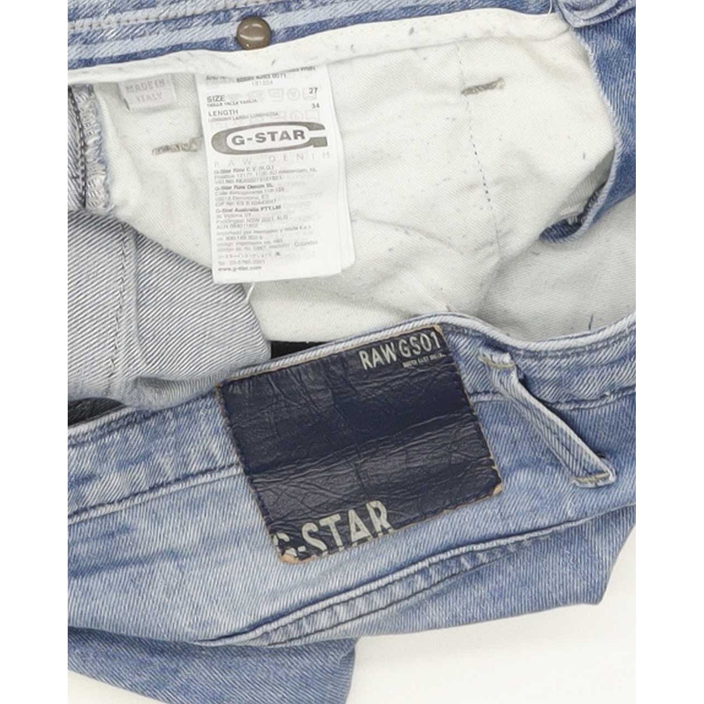 G-Star Arc Navy 3D Women Blue Tapered Loose Stretch Jeans W27 L32