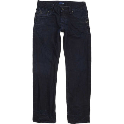 G-Star Attacc Low Men Navy Straight Slim Jeans W33 L31