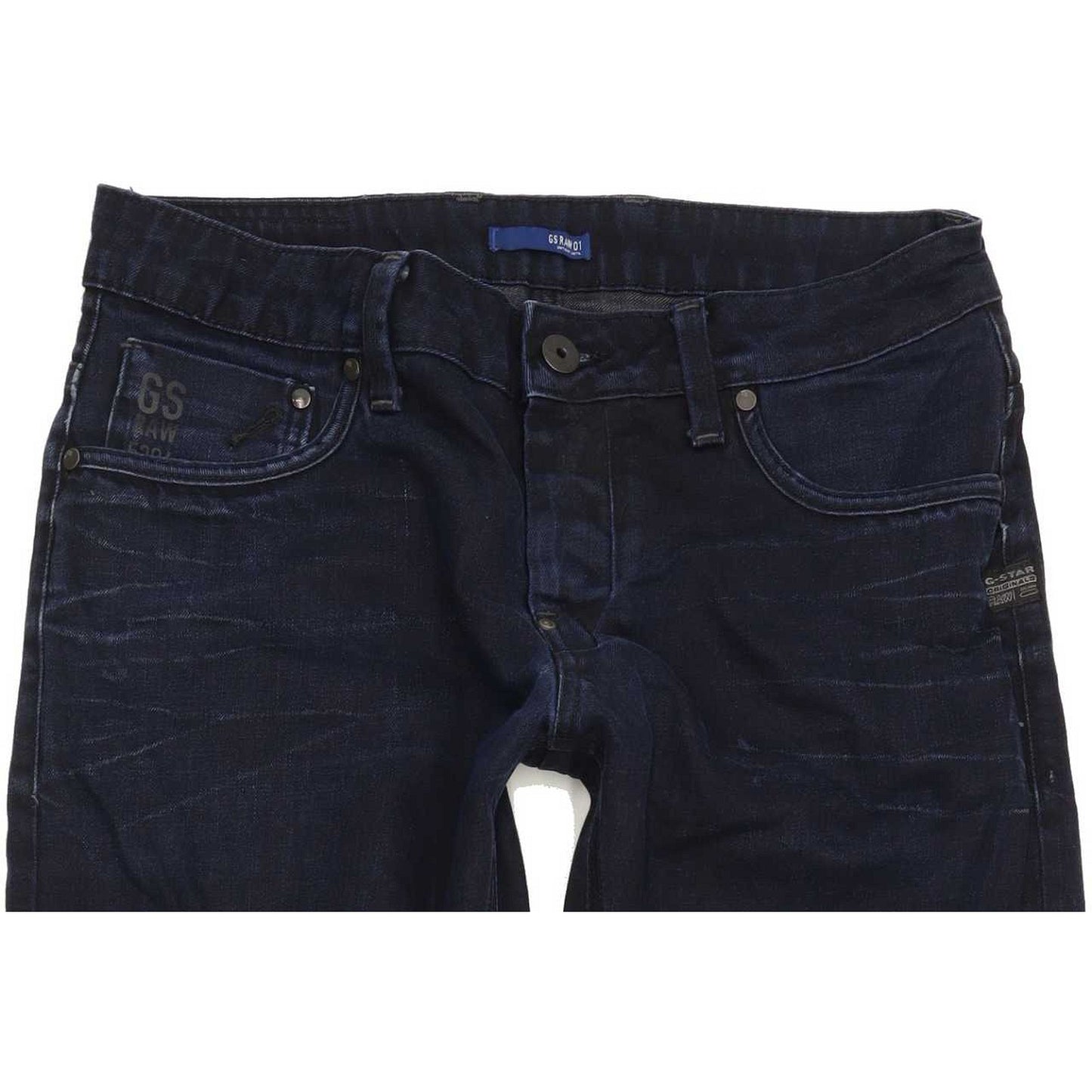 G-Star Attacc Low Men Navy Straight Slim Jeans W33 L31