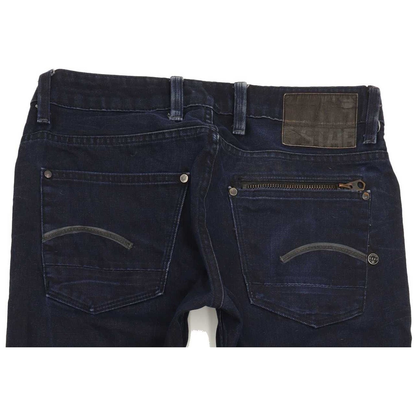 G-Star Attacc Low Men Navy Straight Slim Jeans W33 L31