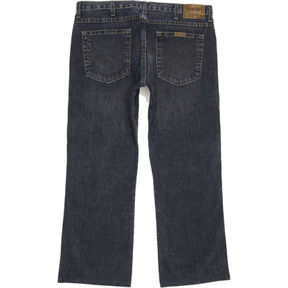 Wrangler Durable Quality Men Blue Bootcut Regular Jeans W37 L28