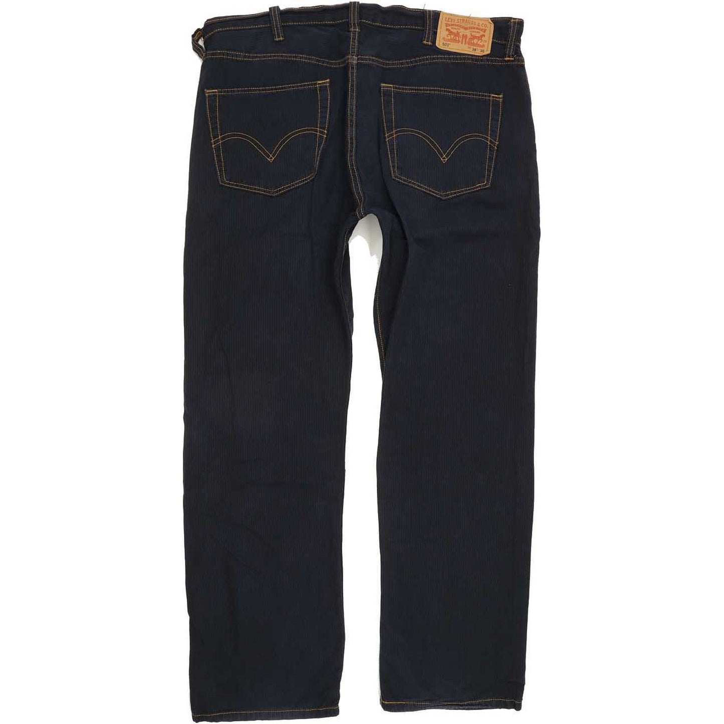 Levi's 501 Men Navy Straight Regular Trousers W38 L30