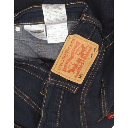 Levi's 501 Men Navy Straight Regular Trousers W38 L30