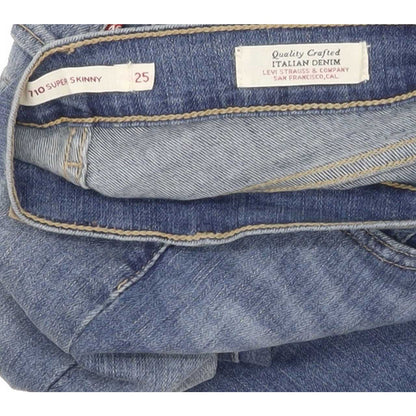 Levi's 710 Super Women Blue Skinny Slim Stretch Jeans W25 L32