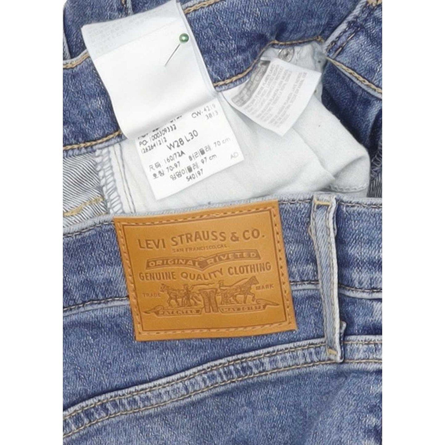 Levi's Mile High Rise Blue Skinny Stretch Jeans High Waisted W28 L30