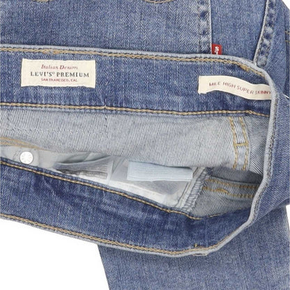 Levi's Mile High Rise Blue Skinny Stretch Jeans High Waisted W28 L30