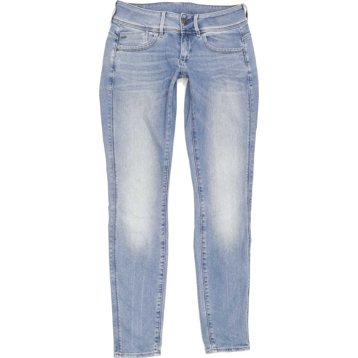 G-Star Lynn Mid Women Blue Skinny Slim Stretch Jeans W27 L30
