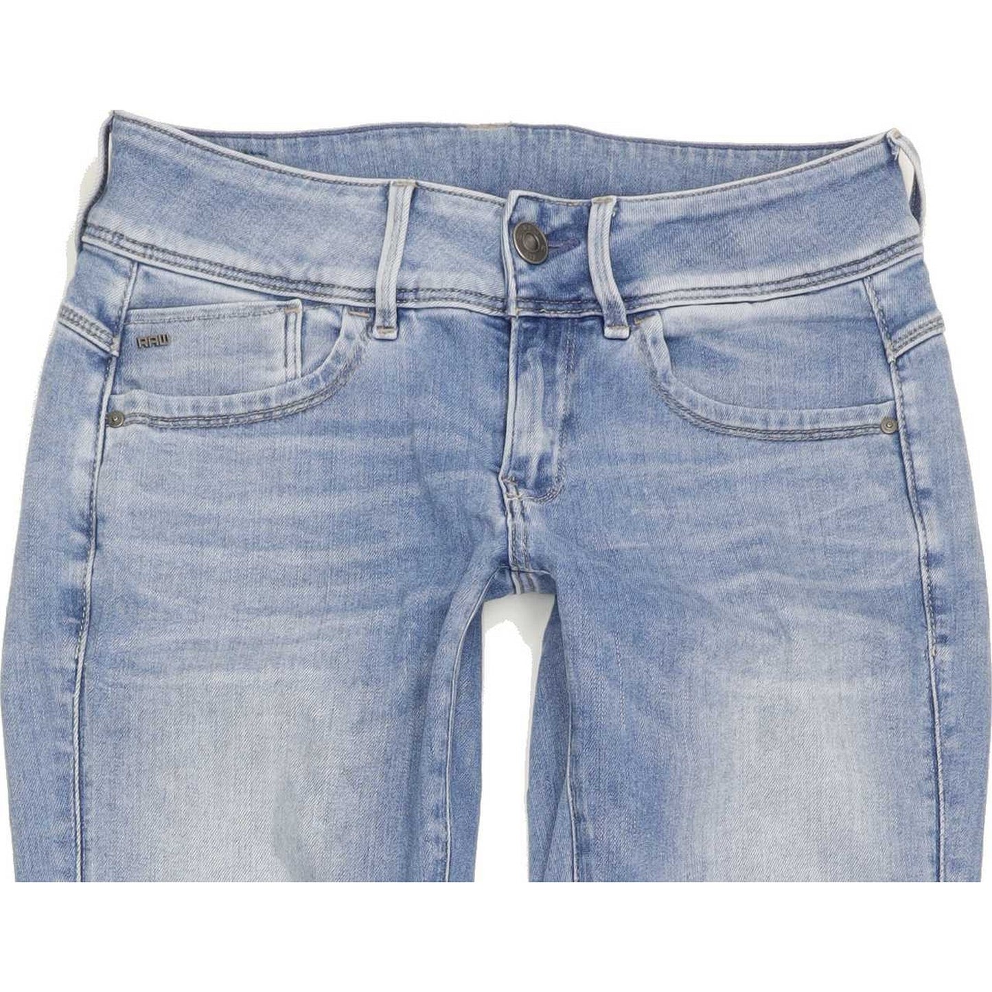 G-Star Lynn Mid Women Blue Skinny Slim Stretch Jeans W27 L30