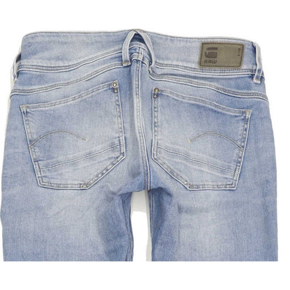 G-Star Lynn Mid Women Blue Skinny Slim Stretch Jeans W27 L30