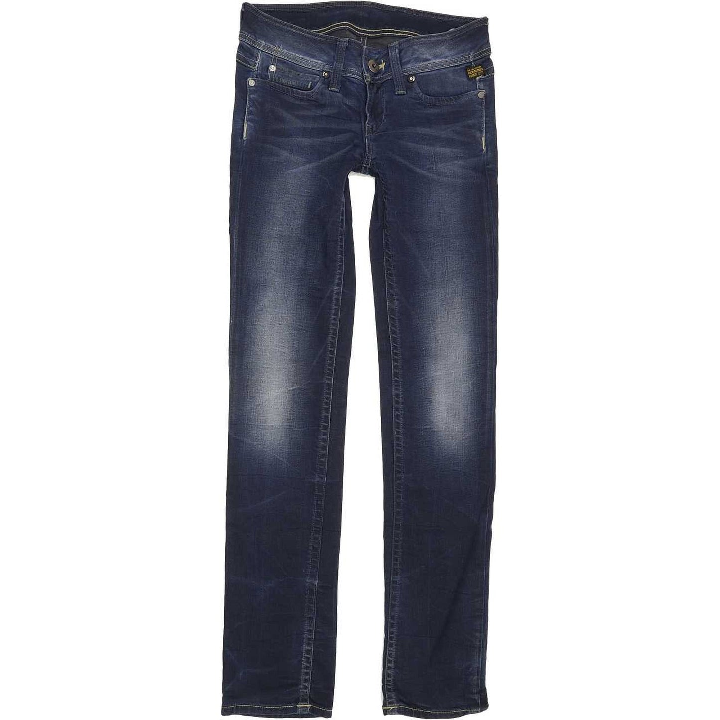 G-Star Ford Women Blue Straight Slim Stretch Jeans W26 L33