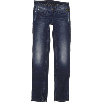G-Star Ford Women Blue Straight Slim Stretch Jeans W26 L33