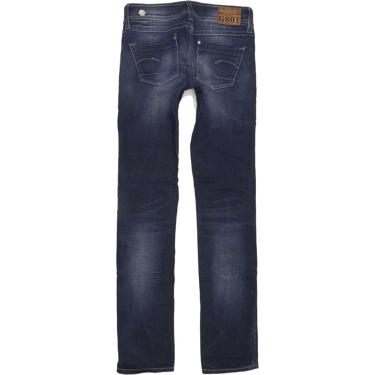 G-Star Ford Women Blue Straight Slim Stretch Jeans W26 L33