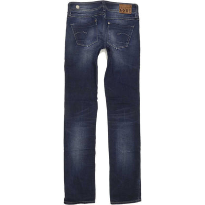 G-Star Ford Women Blue Straight Slim Stretch Jeans W26 L33
