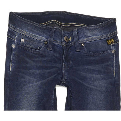 G-Star Ford Women Blue Straight Slim Stretch Jeans W26 L33