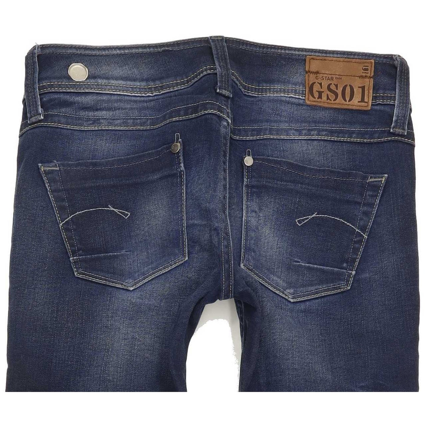 G-Star Ford Women Blue Straight Slim Stretch Jeans W26 L33