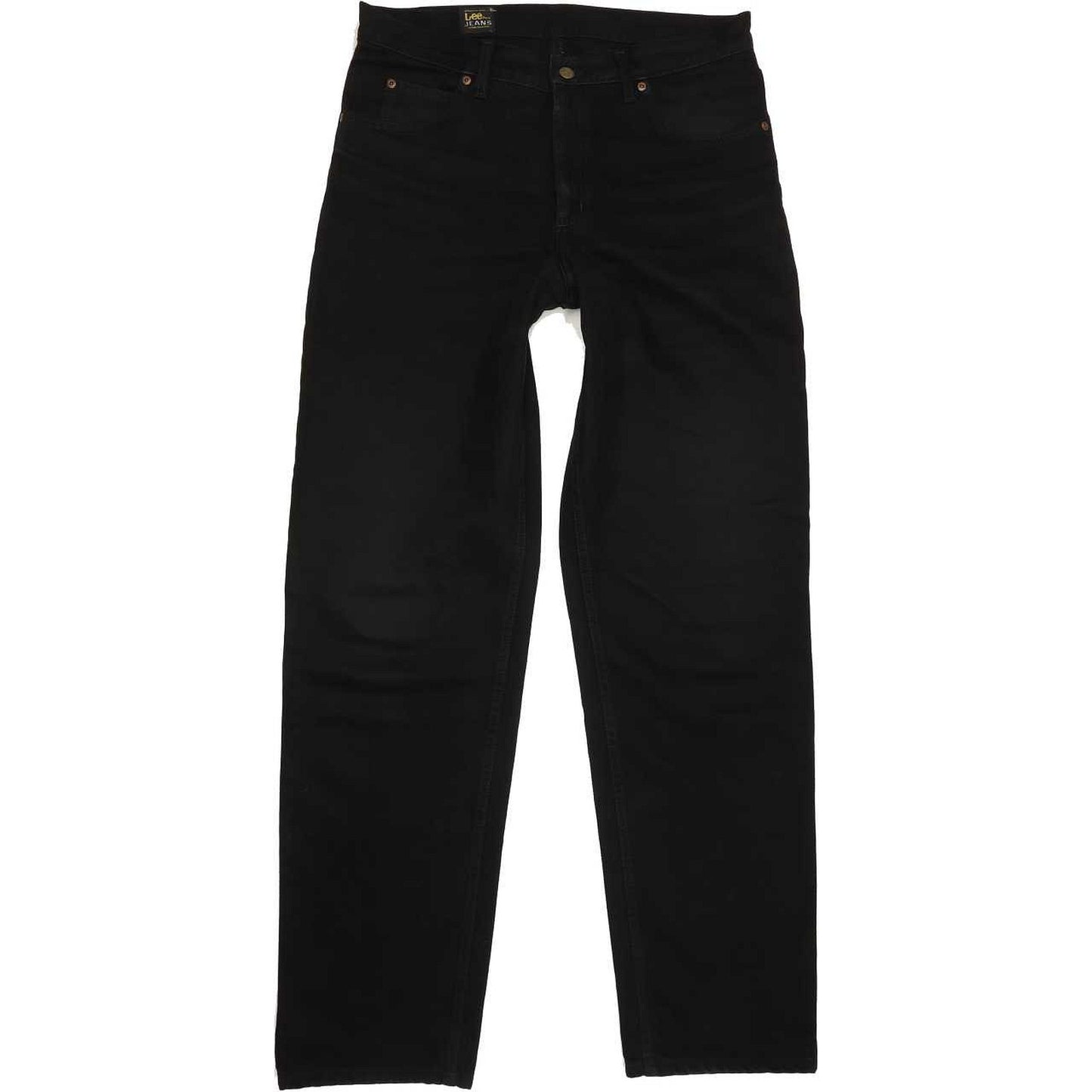 Lee Men Black Straight Regular Jeans W33 L34